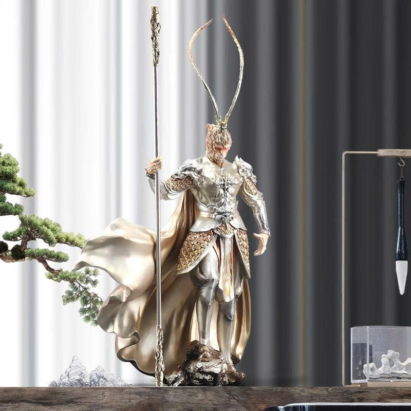 Đồ decor trang trí tượng Tôn Ngộ Không chiến đấu cao cấp 003