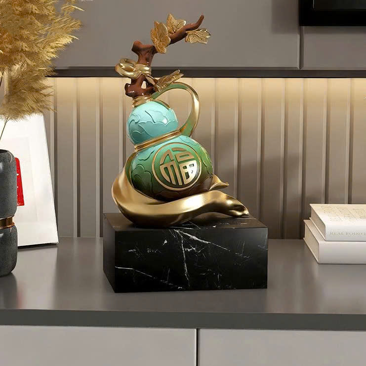 Bình hồ lô decor trang trí để bàn phong cách Trung Hoa 015