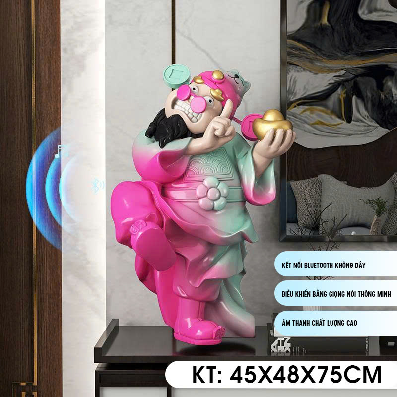 Tượng decor trang trí Thần Tài vui vẻ mang đến sự may mắn 017