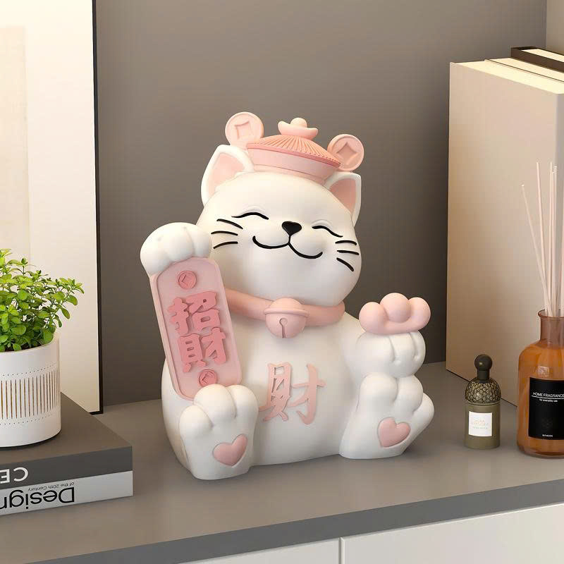 Tượng decor trang trí mèo thần tài 018