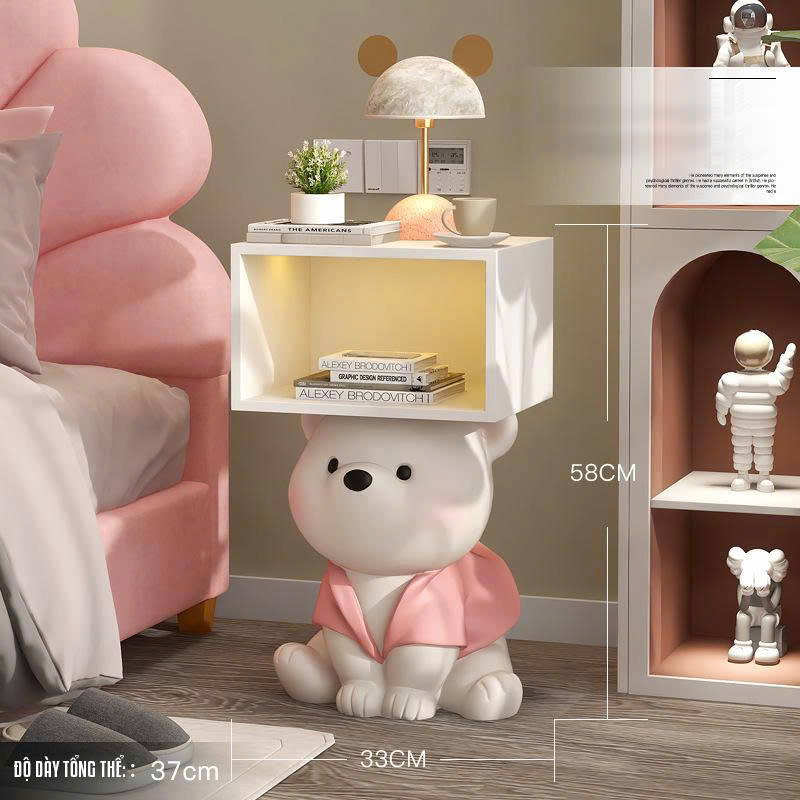 Bàn decor trang trí dầu giường hình gấu dễ thương 032