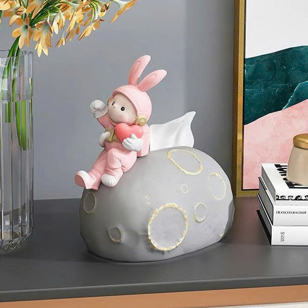 Hộp đựng khăn giấy decor hình bé thỏ 033