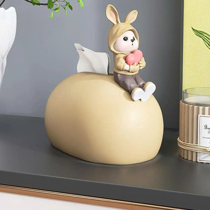 Hộp đựng khăn giấy decor hình bé thỏ 033