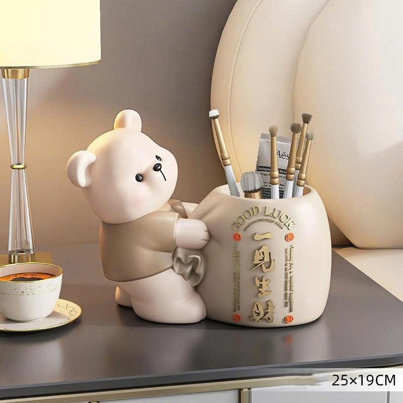 Tượng gấu decor trang trí kết hợp hộp đựng đa năng 050