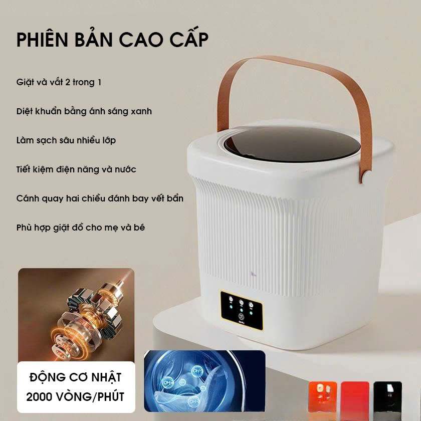 Máy giặt mini giặt và sấy khô hoàn toàn tự động MG005