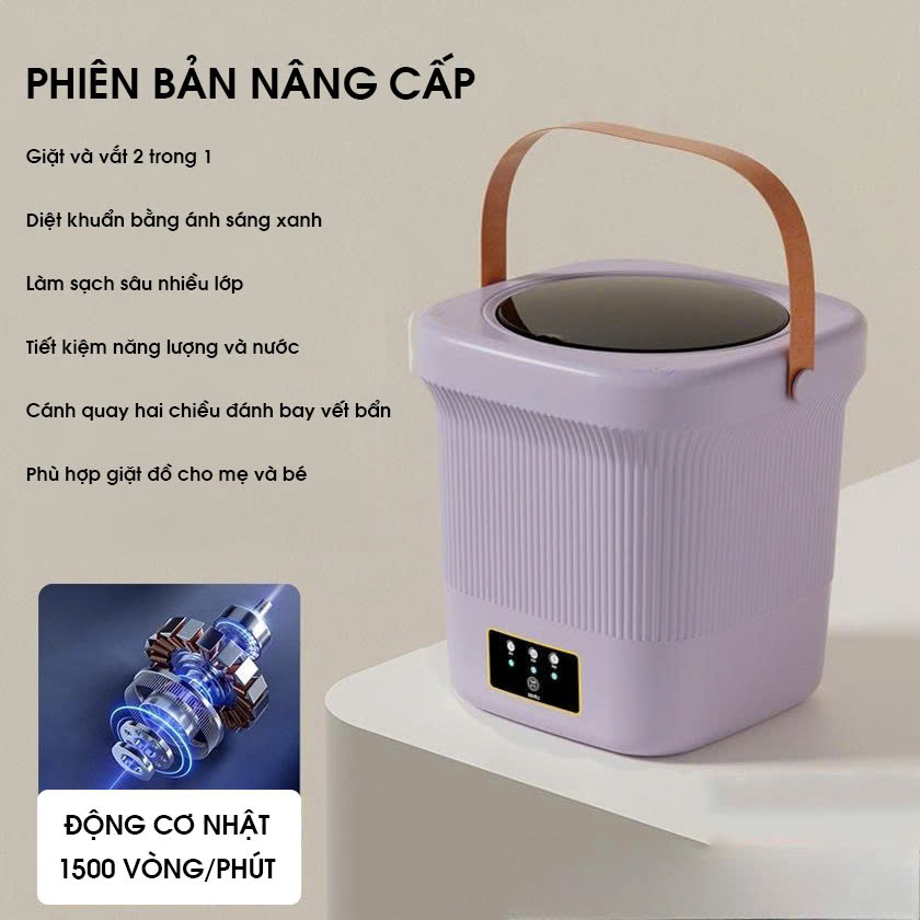 Máy giặt mini giặt và sấy khô hoàn toàn tự động MG005