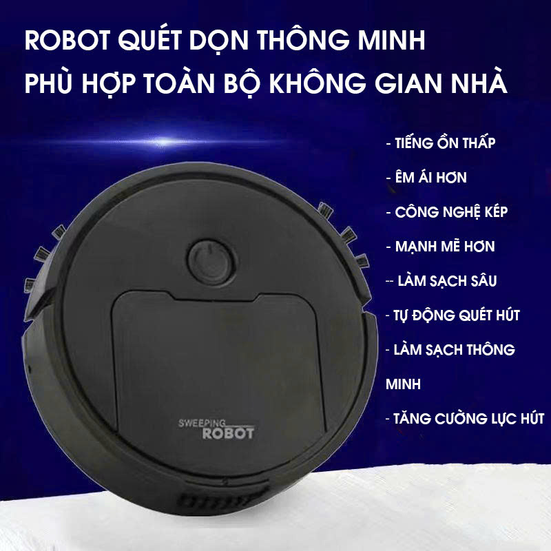 Robot hút bụi công suất lớn không gây tiếng ồn RB003