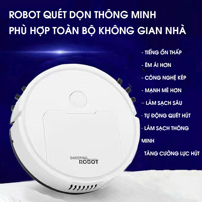 Robot hút bụi công suất lớn không gây tiếng ồn RB003