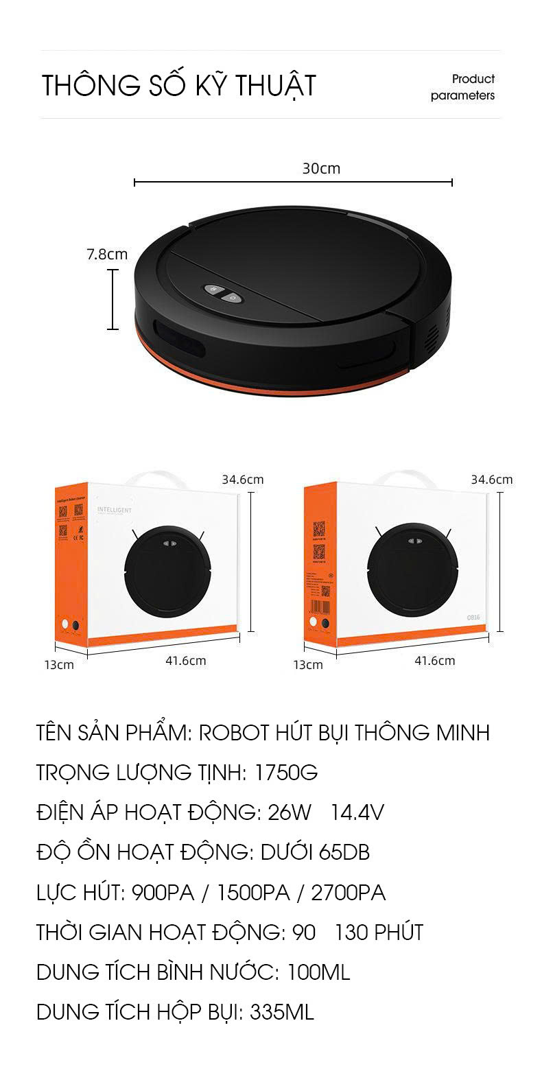 Robot hút bụi thông minh điều khiển giọng nói hẹn giờ RB009
