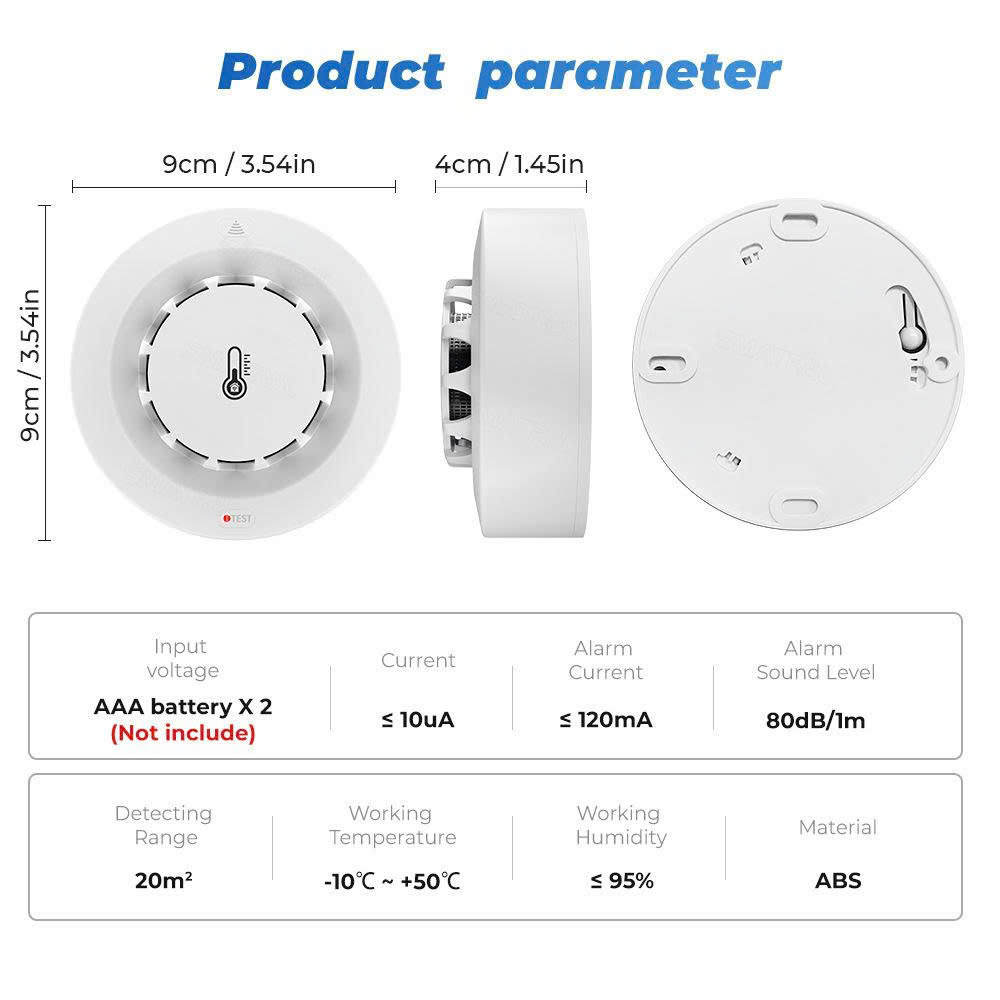 Thiết bị báo khói kết hợp cảm biến nhiệt độ thông minh điều khiển bằng giọng nói TBBC002