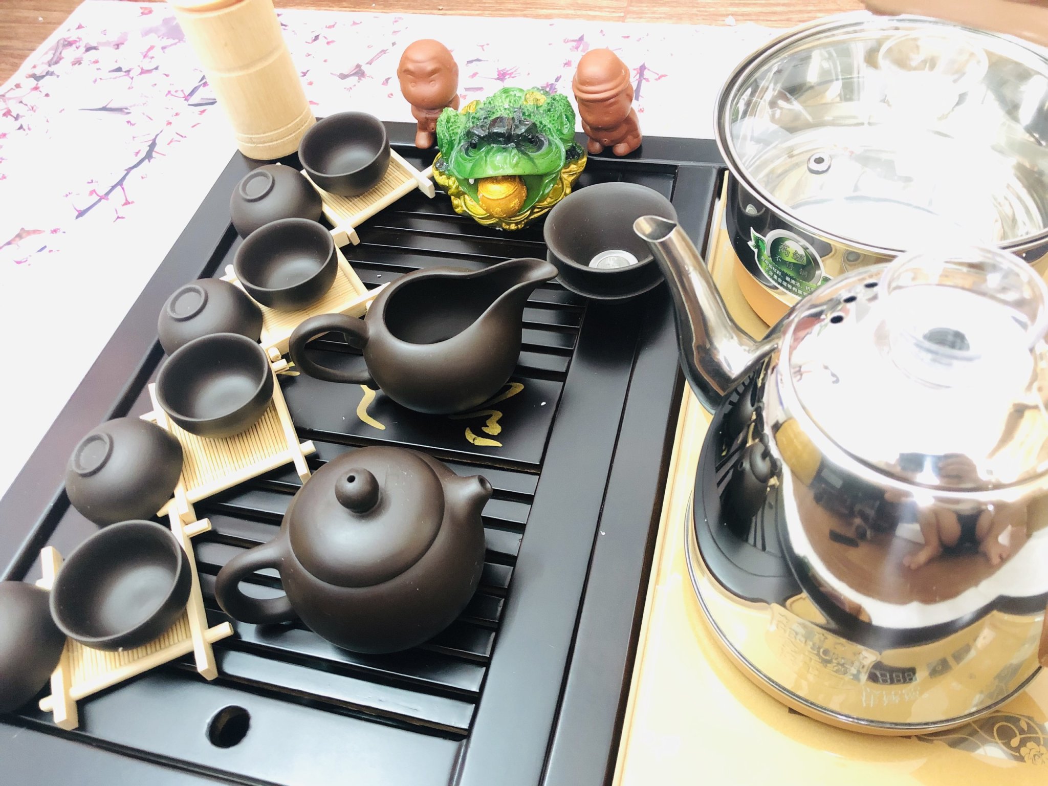 0052 Bàn trà gỗ điện thông minh mini
