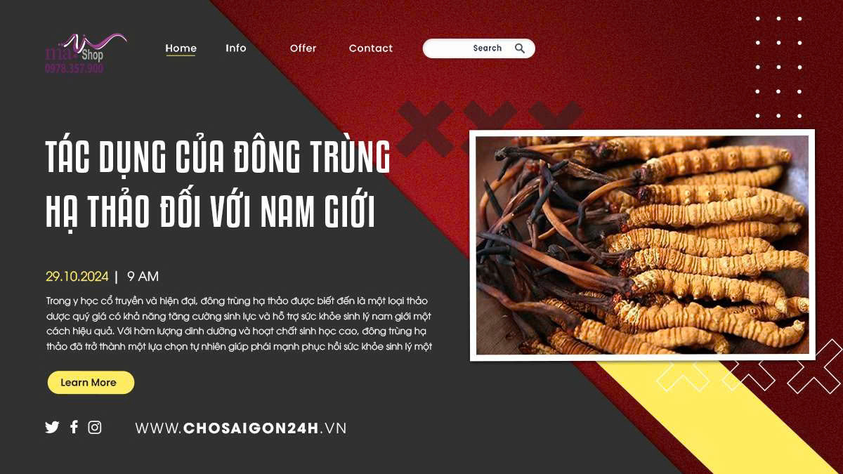 Tác dụng của Đông Trùng Hạ Thảo đối với nam giới