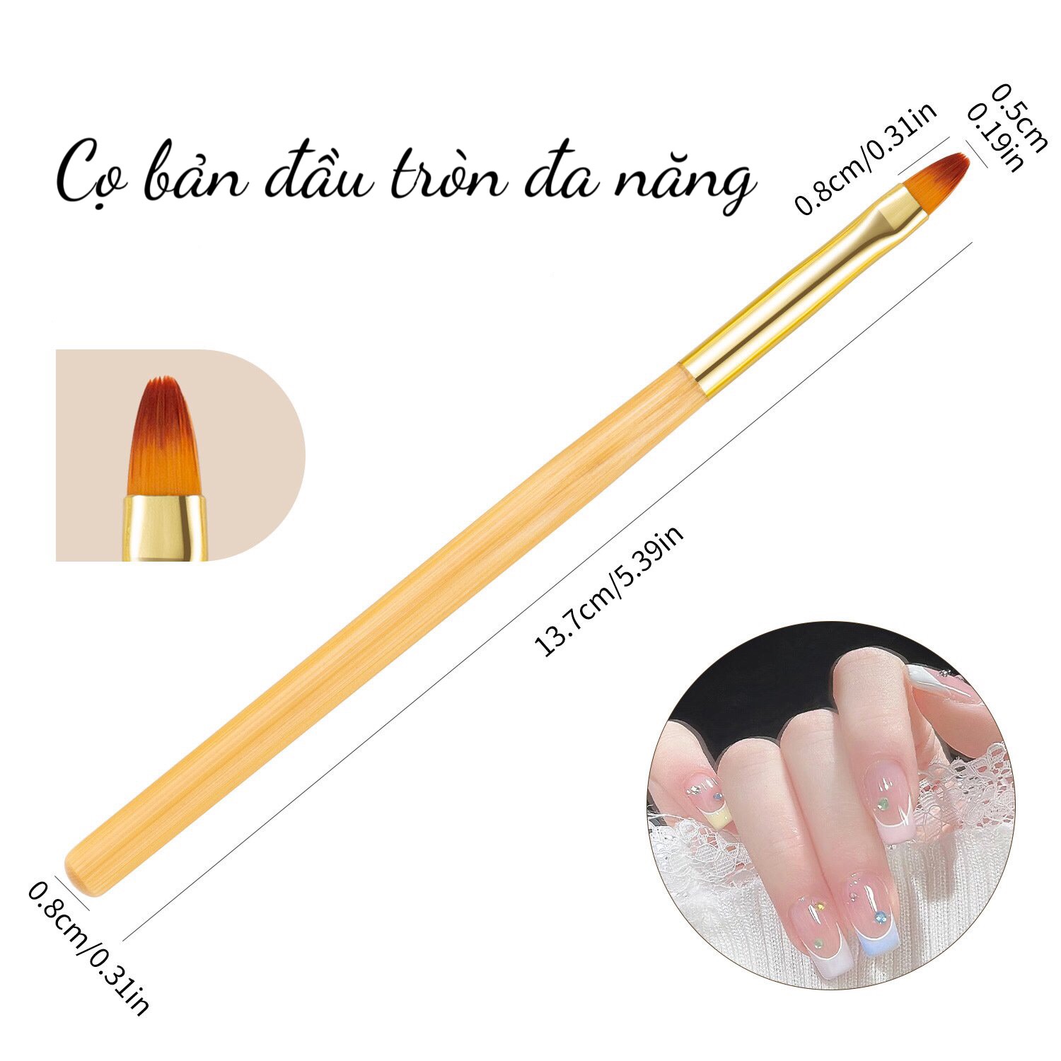 Cọ bản đắp gel french đầu móng 1247