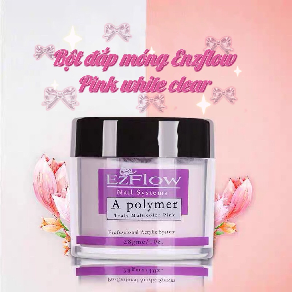 Bột đắp móng tay Enzflow pink white clear 28gram 1255