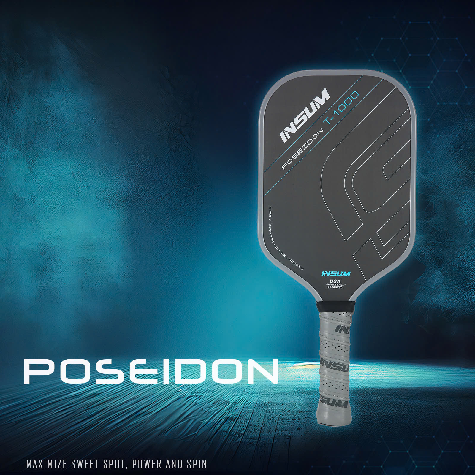 Vợt Pickleball T1000 INSUM sợi Carbon cao cấp 001