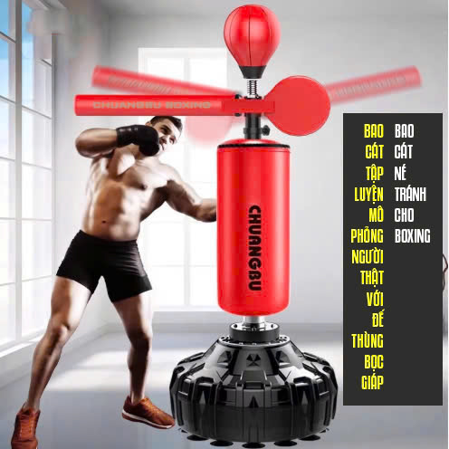 Trụ đấm bốc xoay tập boxing cho người lớn tại nhà 170cm