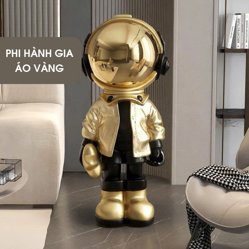 Tượng decor trang trí phi hành gia sáng tạo 009