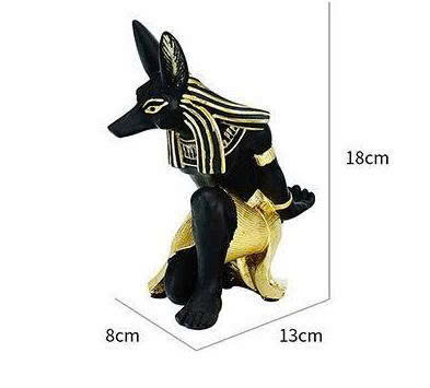 Kệ để rượu decor trang trí tượng thần Anubis ngồi canh gác Ai Cập cổ 043