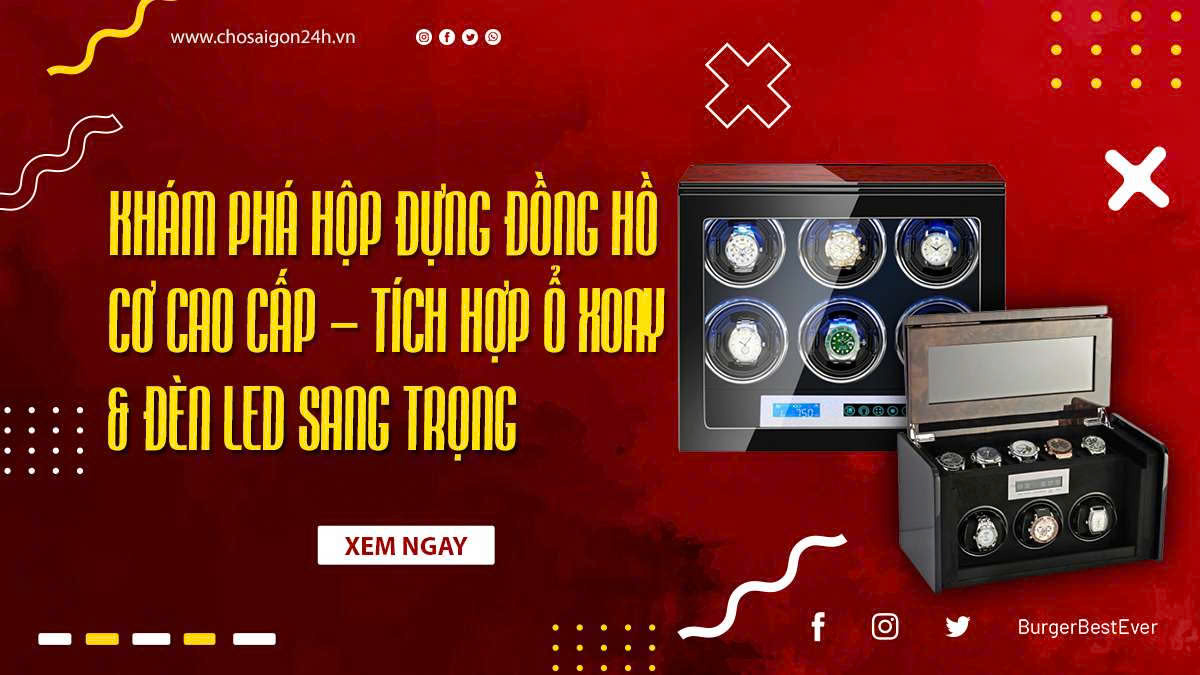 Khám Phá Hộp Đựng Đồng Hồ Cơ Cao Cấp – Tích Hợp Ổ Xoay 