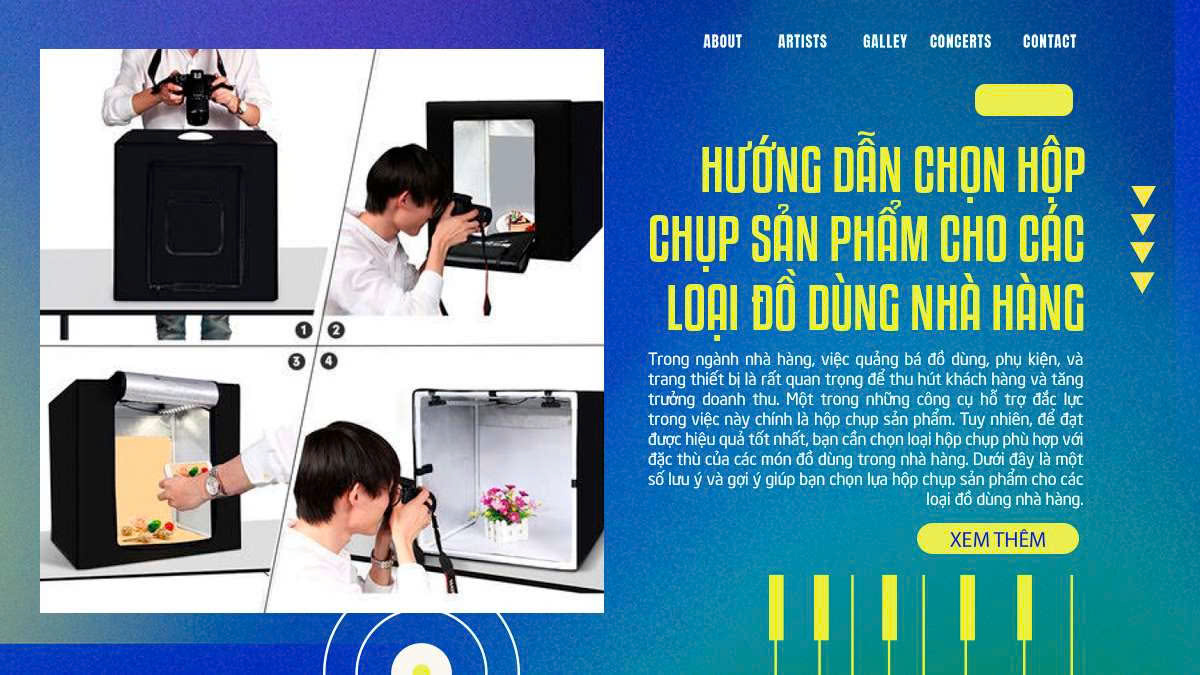 Hướng Dẫn Chọn Hộp Chụp Sản Phẩm Cho Các Loại Đồ Dùng Nhà Hàng