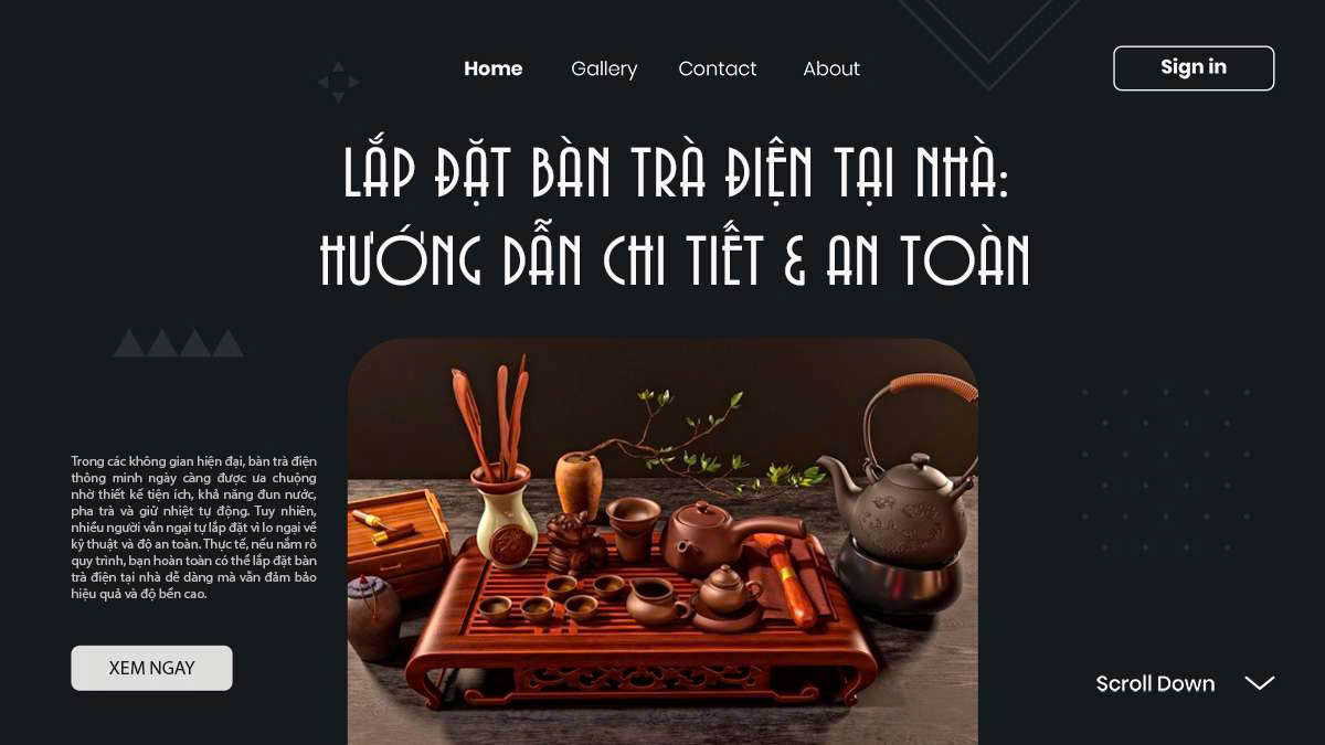 Lắp đặt bàn trà điện tại nhà: hướng dẫn chi tiết & an toàn