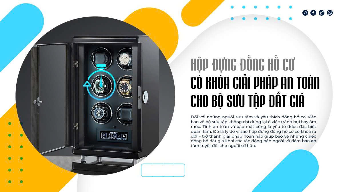 Hộp đựng đồng hồ cơ có khóa giải pháp an toàn cho bộ sưu tập đắt giá