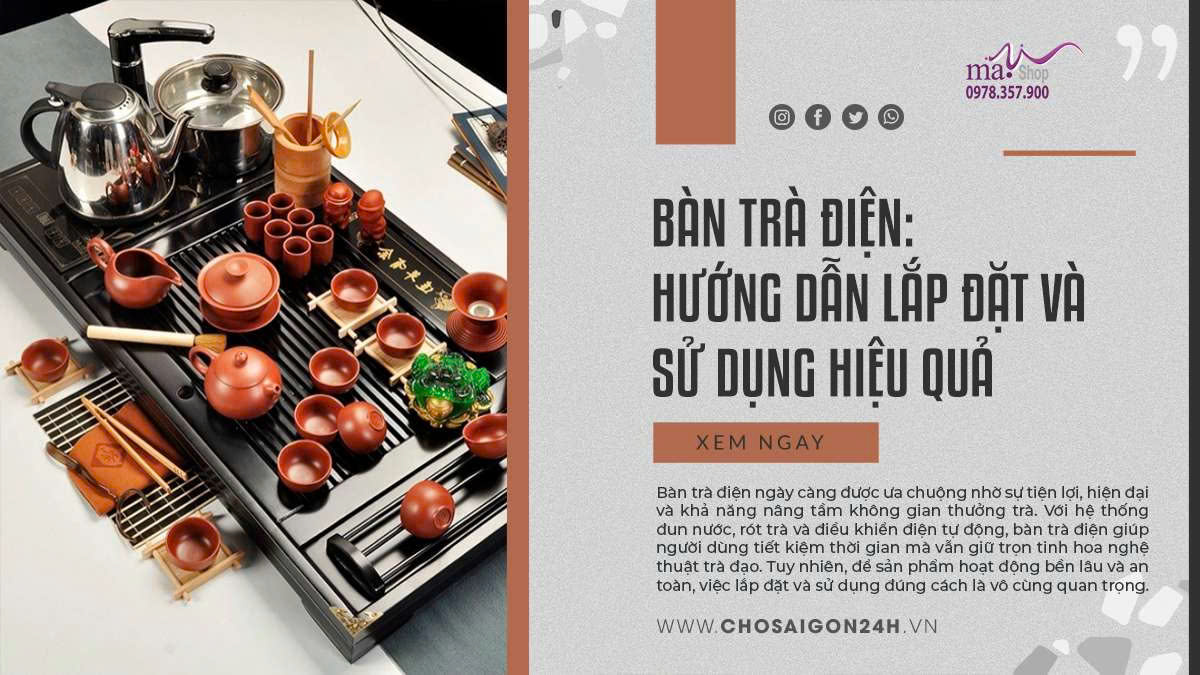 Bàn trà điện: hướng dẫn lắp đặt và sử dụng hiệu quả