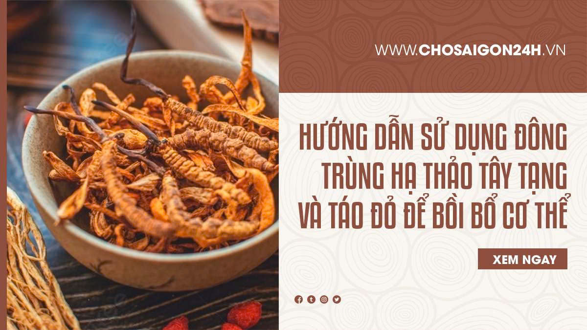 Hướng Dẫn Sử Dụng Đông Trùng Hạ Thảo Tây Tạng và Táo Đỏ để Bồi Bổ Cơ Thể