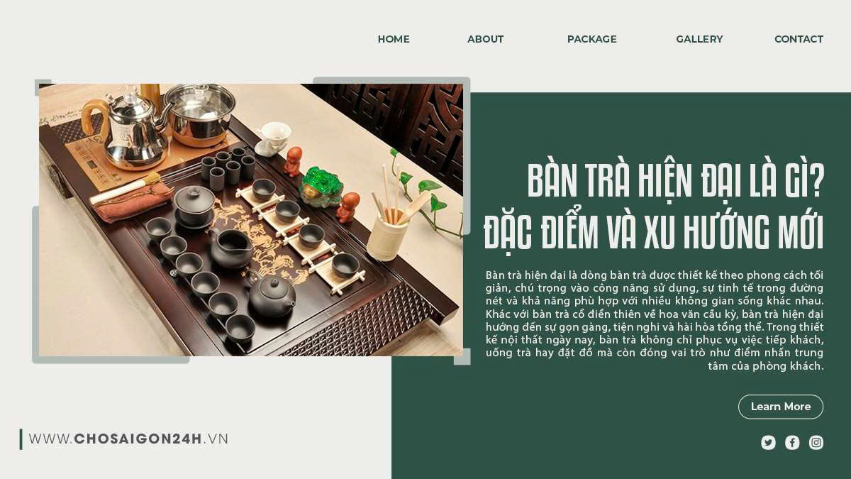 Bàn trà hiện đại là gì? Đặc điểm và xu hướng mới