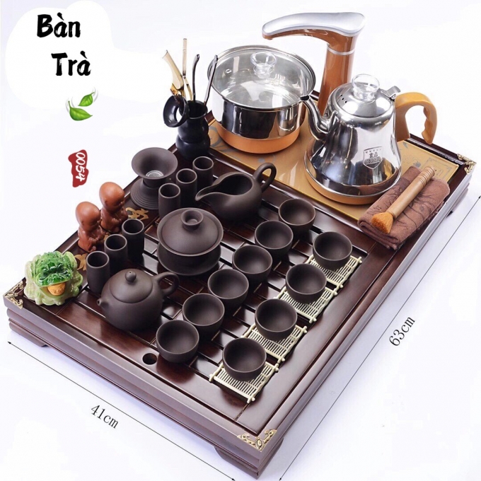 0054 Bàn trà điện gỗ cao cấp mini KT 62X41X6CM