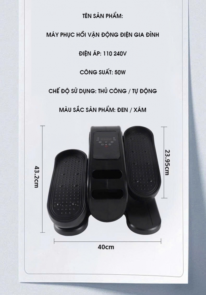 Máy tập đi bộ cho người cao tuổi tại nhà phục hồi chức năng MTE009