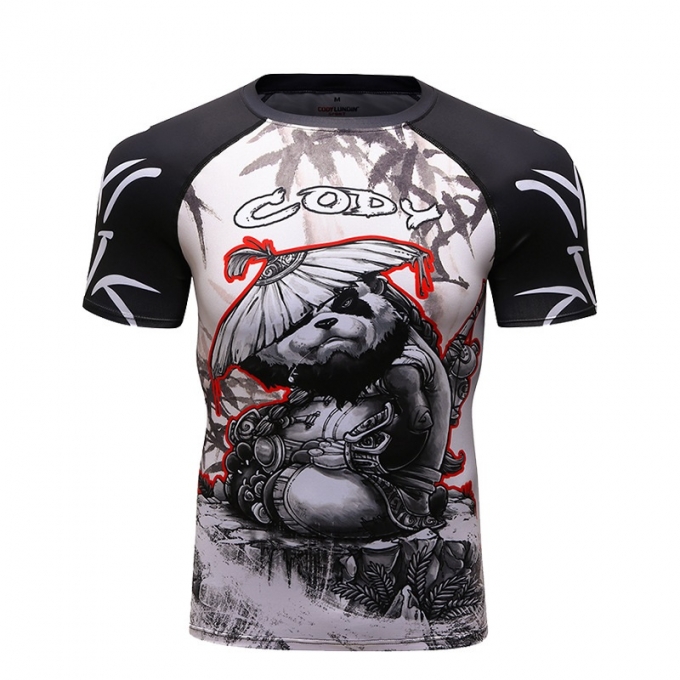 Áo bó tay ngắn tập luyện Rashguard BJJ MMA 048