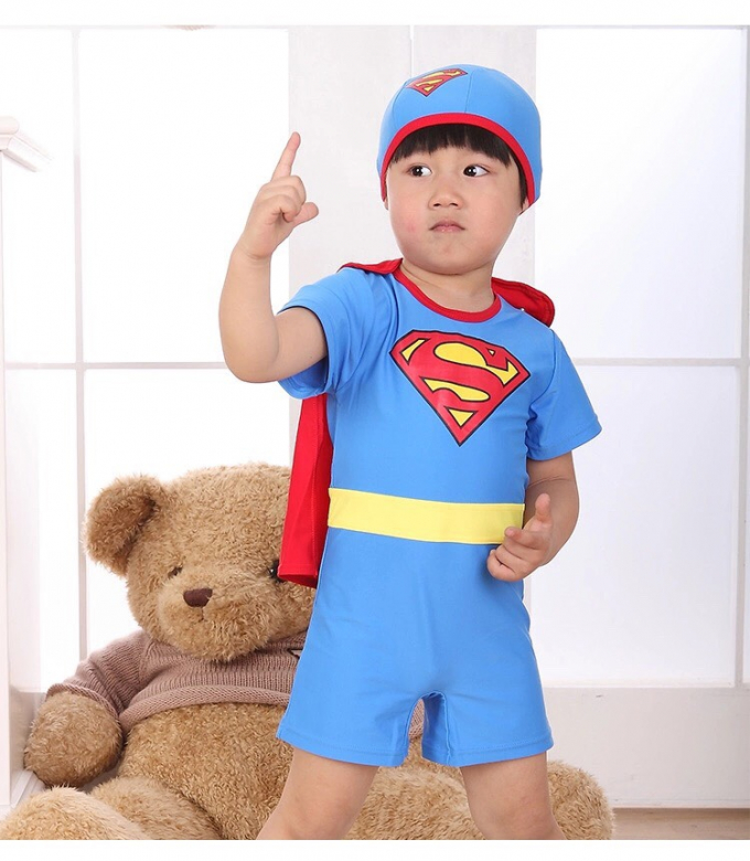 055 Đồ bơi siêu nhân xanh dương