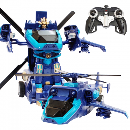 017 Robot biến hình trực thăng xanh