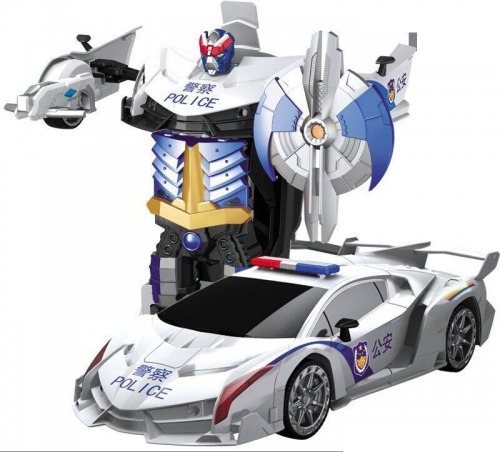 015 Robot biến hình siêu xe bạc Police