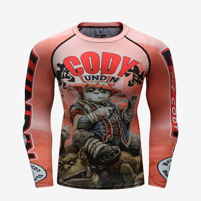 Áo bó tay dài Rashguard tập luyện BJJ MMA 049