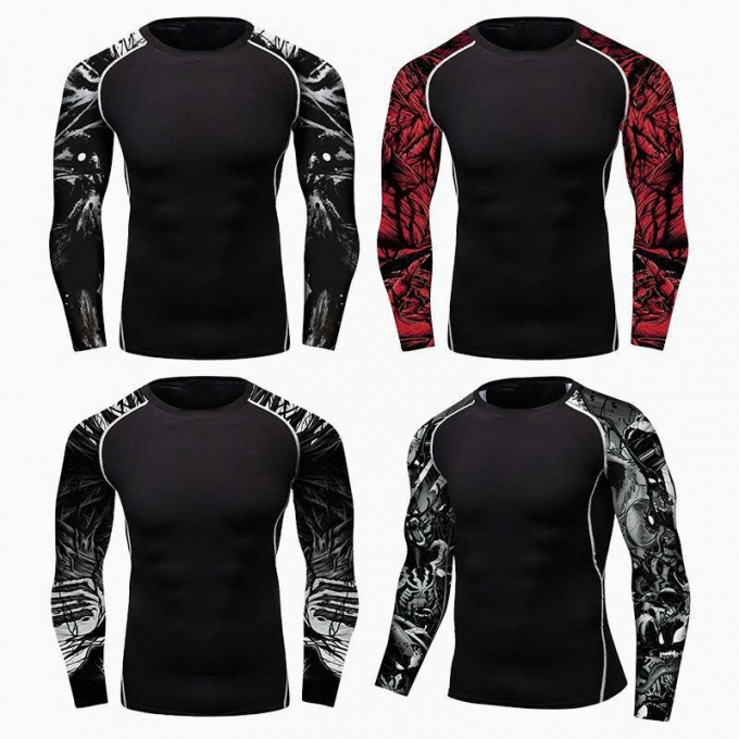 Áo tay dài Rashguard BJJ MMA dành cho người lớn 059