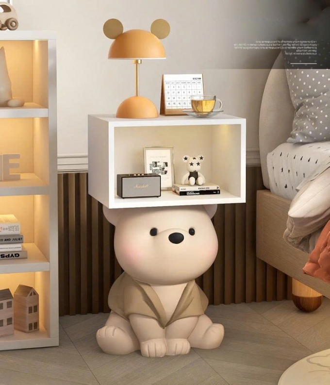 Bàn decor trang trí dầu giường hình gấu dễ thương 032