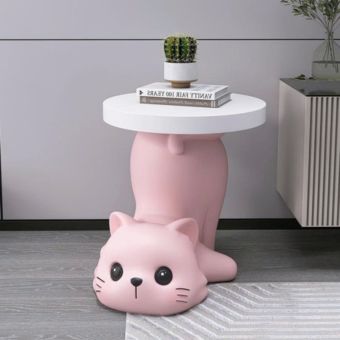 Bàn decor trang trí mèo lộn ngược đáng yêu 035