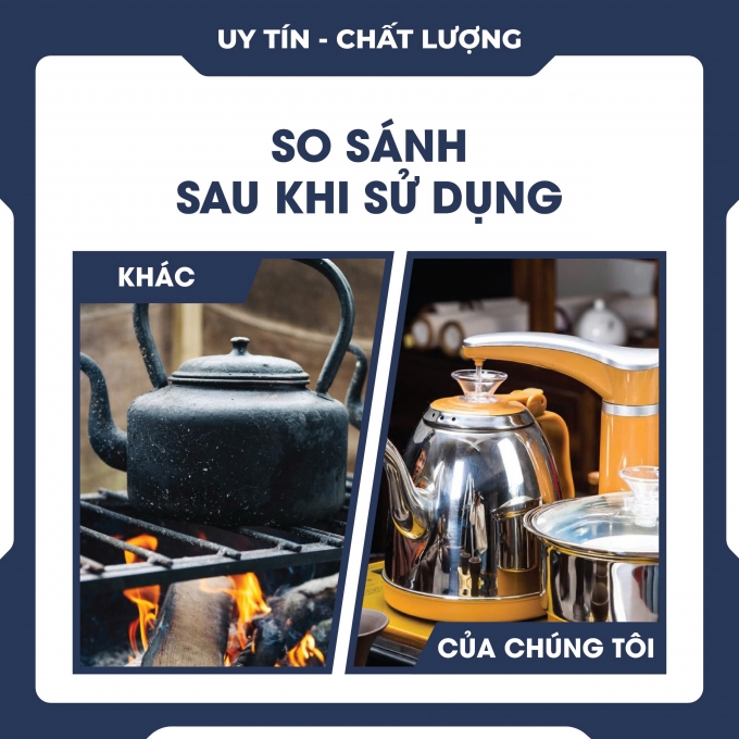 Bộ bếp trà vòi xoay tự động 0037