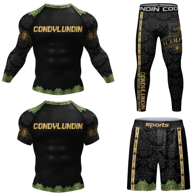 Bộ đồ bó quần áo Rashguard BJJ MMA bơi lội cao cấp 052