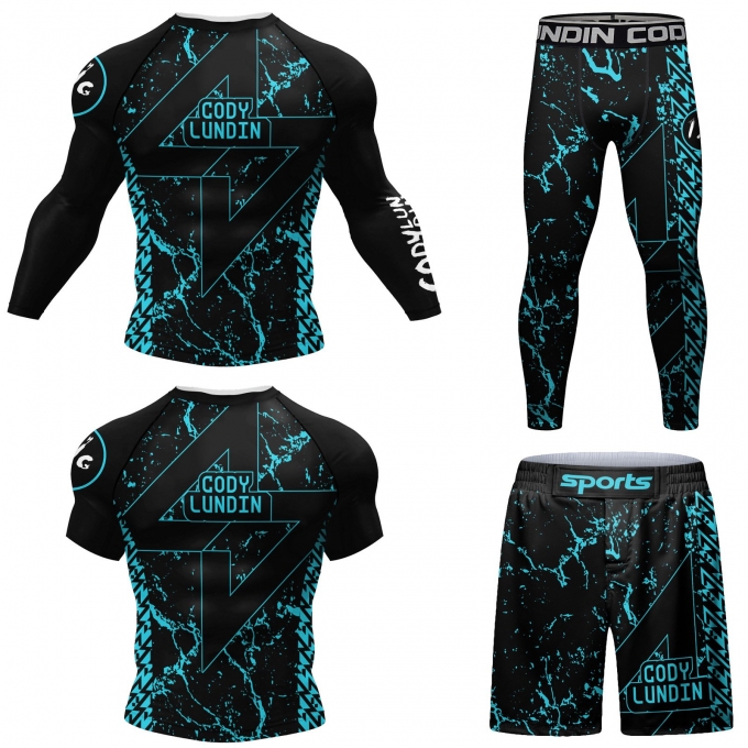 Bộ đồ bó quần áo Rashguard BJJ MMA bơi lội cao cấp 052