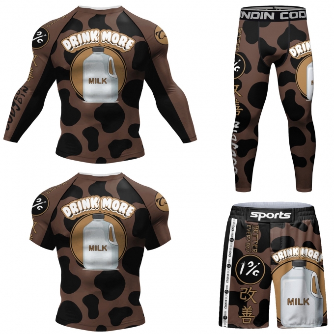 Bộ đồ bó quần áo Rashguard BJJ MMA bơi lội cao cấp 052