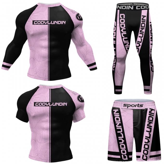 Bộ đồ bó quần áo Rashguard BJJ MMA bơi lội cao cấp 052