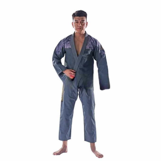 Bộ đồ tập võ thuật BJJ GI có hoa văn cao cấp 004