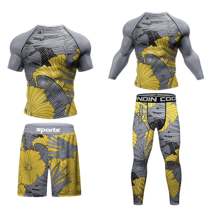 Bộ quần áo Rashguard tập luyện BJJ MMA bơi lội cao cấp 053