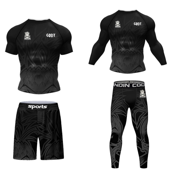 Bộ quần áo Rashguard tập luyện BJJ MMA bơi lội cao cấp 053