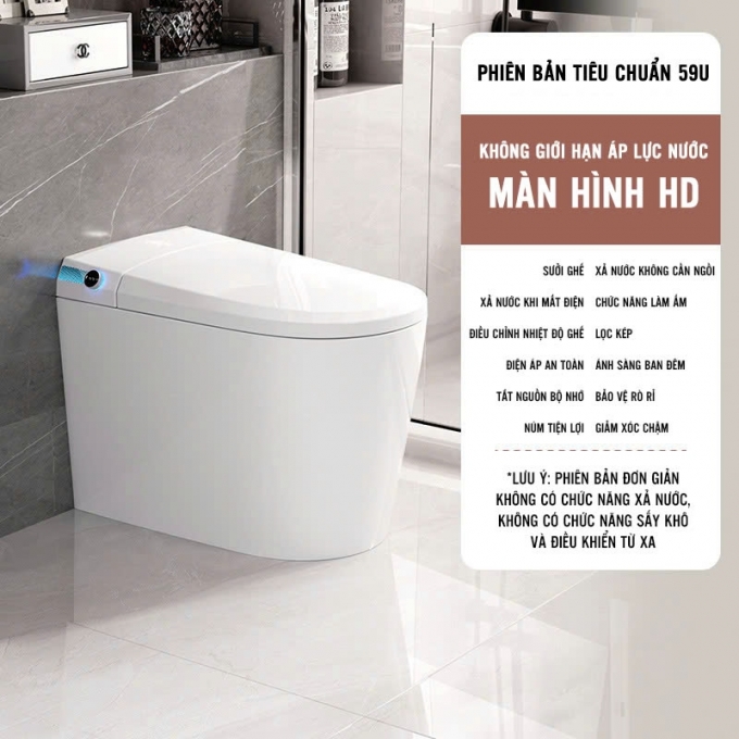 Bồn cầu mini thông minh cảm ứng 58cm 045