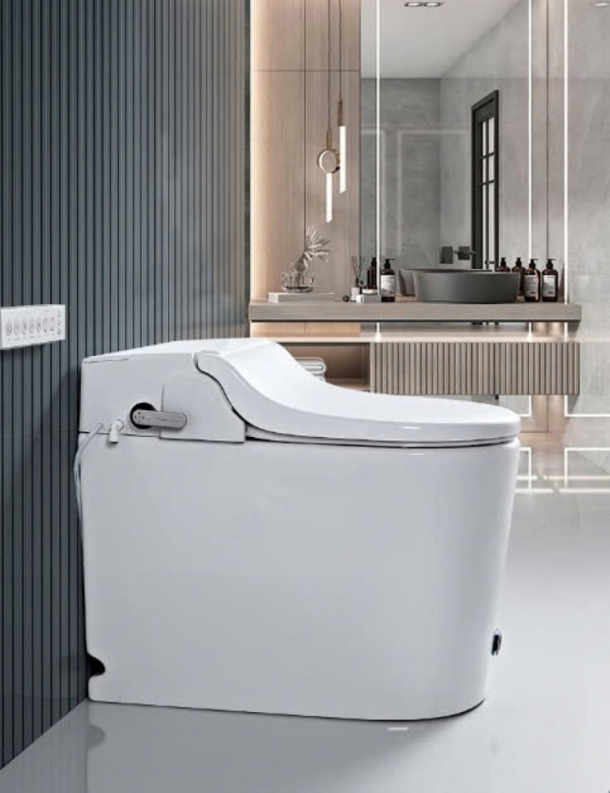 Bồn cầu thông minh cảm ứng hoàn toàn tự động cao cấp 043