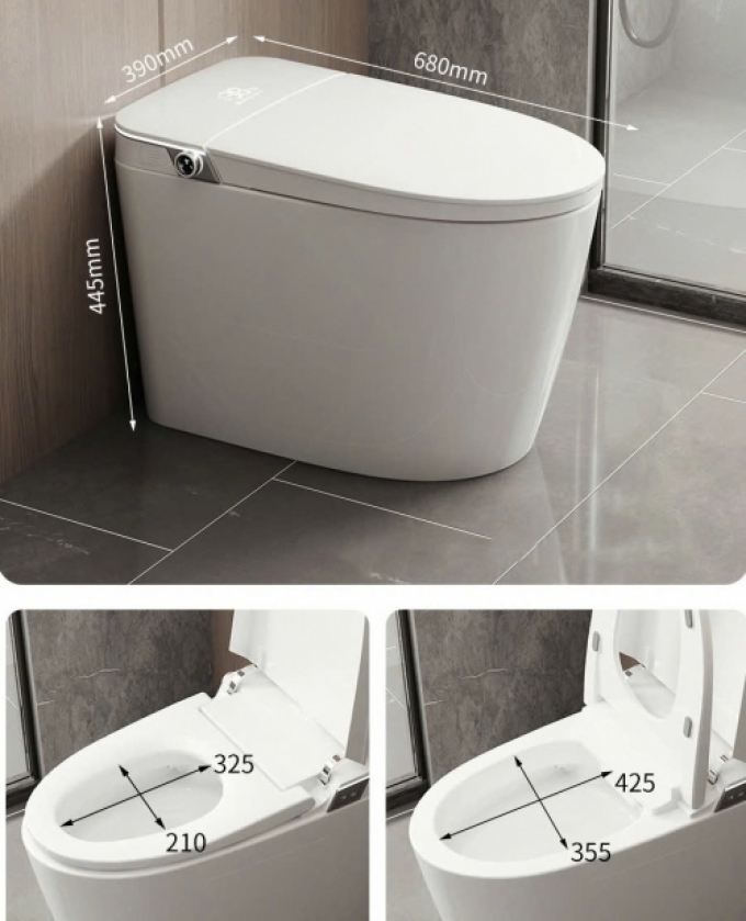Bồn cầu thông minh có chế độ xả nước tự động cao cấp 005